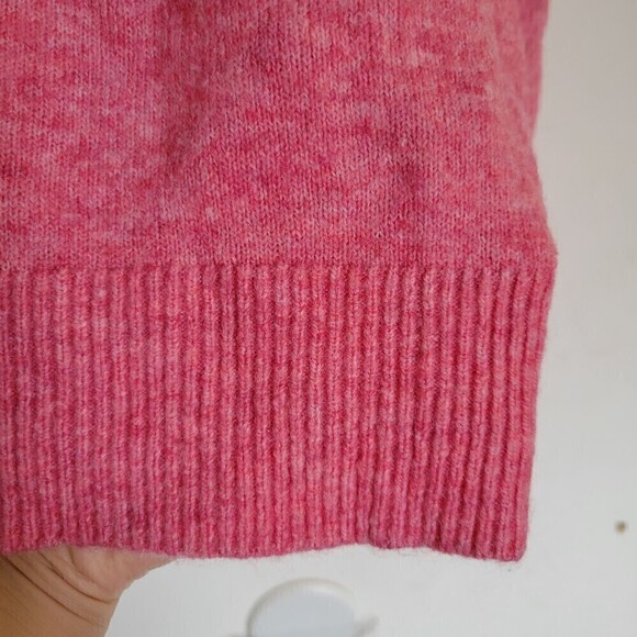 Loft Heather Pink Round Crew Neck Soft Long Sleeve Pullover Sweater Size Small - Picture 4 of 10